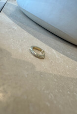 Bobby Rose Classic White Hoop Gold