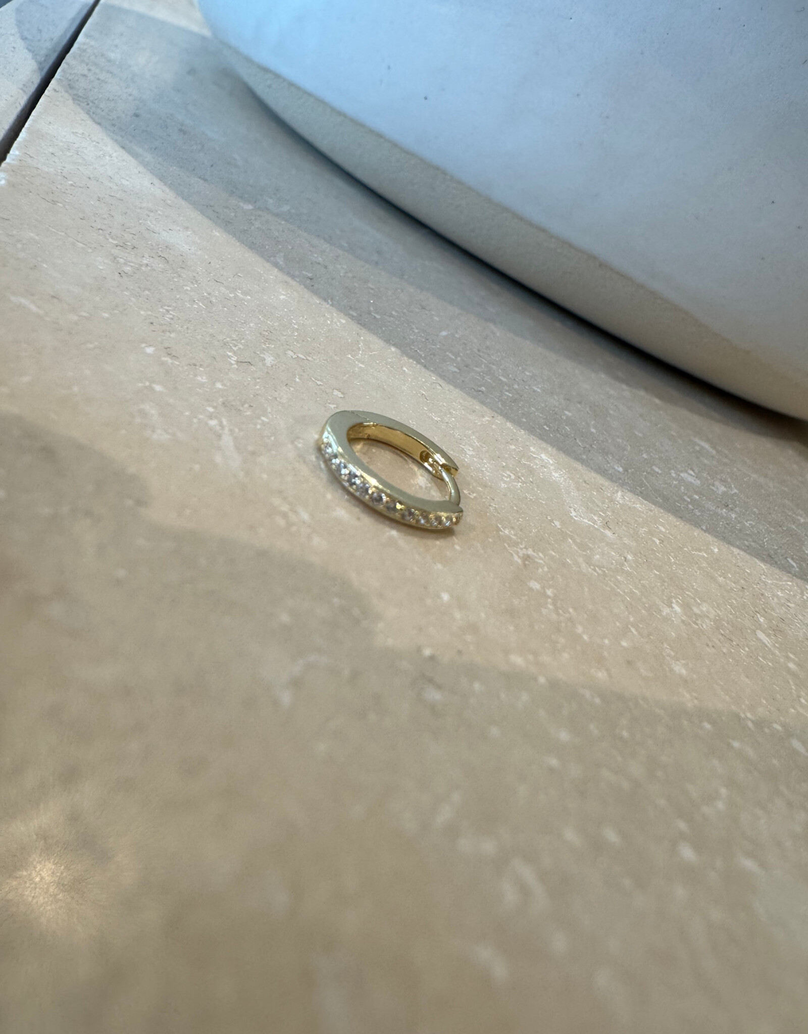 Bobby Rose Classic White Hoop Gold