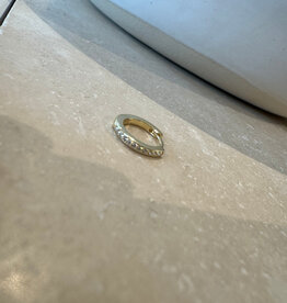 Bobby Rose Classic White Hoop Gold