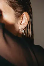 Bobby Rose Classic Hoop White Small Gold