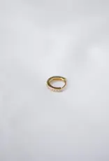 Bobby Rose Classic Hoop White Small Gold