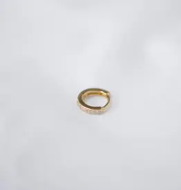 Bobby Rose Classic Hoop White Small Gold