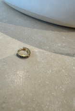 Bobby Rose Classic Hoop Black Small Gold