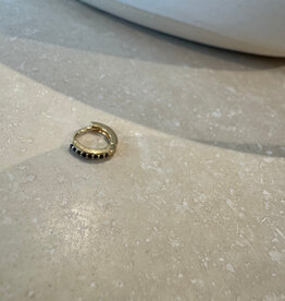 Bobby Rose Classic Hoop Black Small Gold