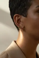 Bobby Rose Black Swarovski Hoop Gold