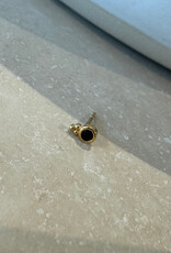 Bobby Rose Round Stud Black Gold