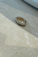 Bobby Rose Classic Hoop Black Gold