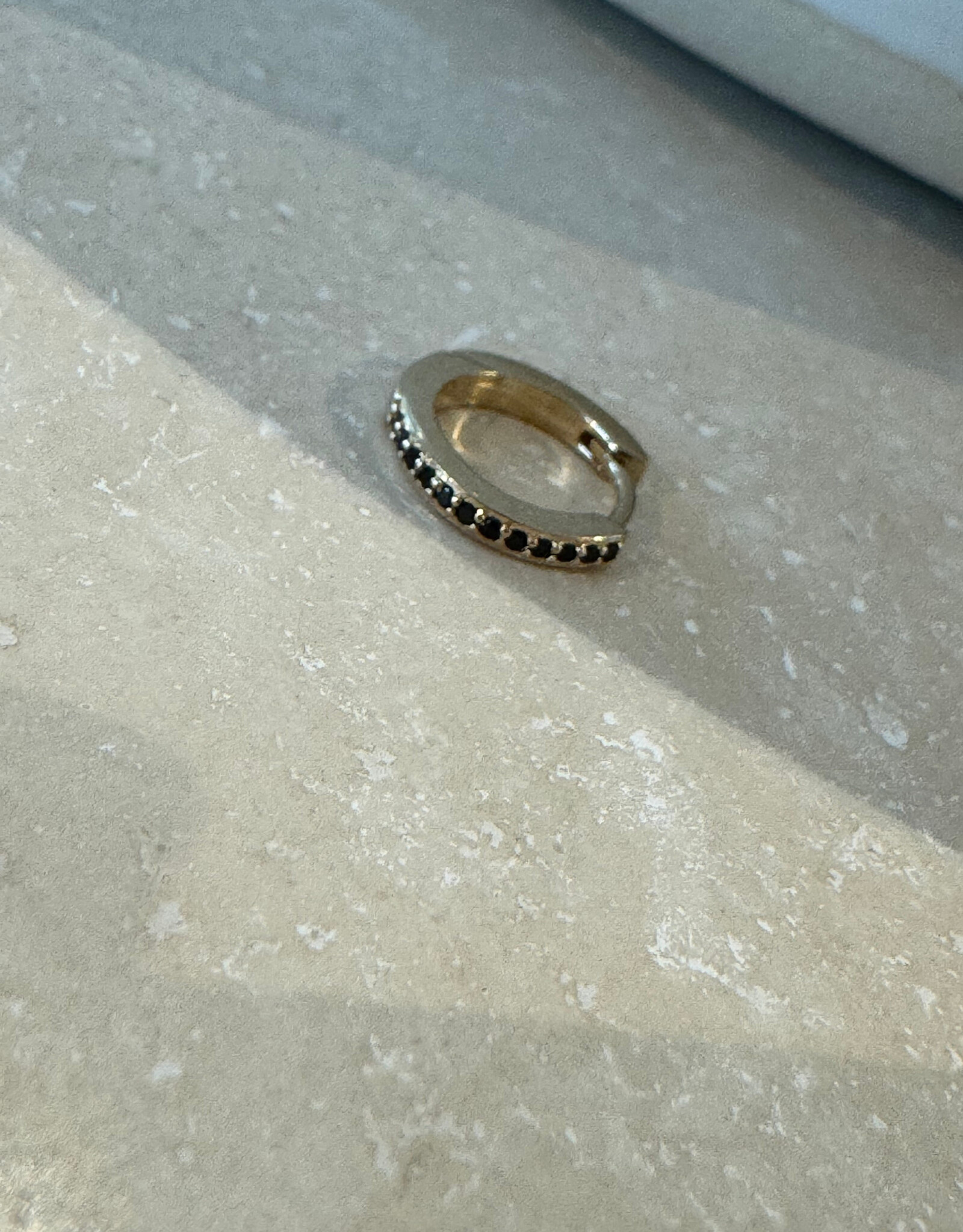 Bobby Rose Classic Hoop Black Gold