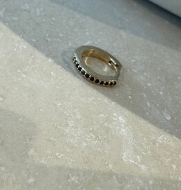 Bobby Rose Classic Hoop Black Gold