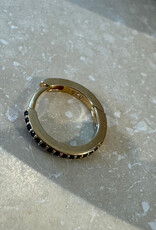 Bobby Rose Big Hoop Black Stone Gold