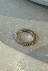 Bobby Rose Big Hoop White Stone Gold
