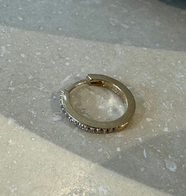 Bobby Rose Big Hoop White Stone Gold