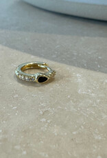 Bobby Rose Black Drop white Hoop Gold