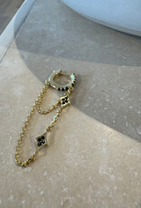 Bobby Rose Strass Black Long Gold