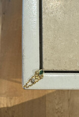 Bobby Rose Chain Green White Stud Gold