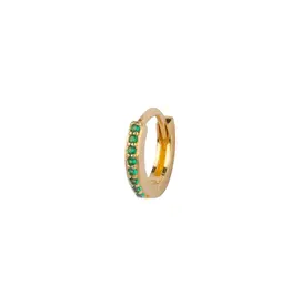 Bobby Rose Classic Hoop Green Small Gold