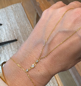 Bobby Rose Luxe 3 Stones Handbracelet