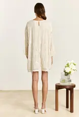 Studio Clique Violet Sequin Fringe Dress Cream