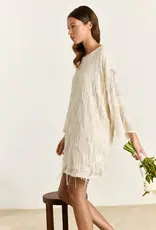 Studio Clique Violet Sequin Fringe Dress Cream
