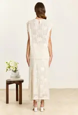 Studio Clique Claudine Sequin Fringe Skirt Cream