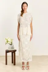 Studio Clique Claudine Sequin Fringe Skirt Cream