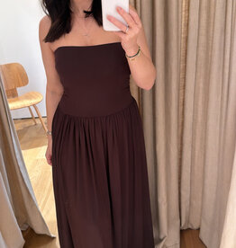 Viveh Petunia Coffee Skirt Dress