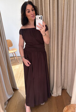 Viveh Petunia Coffee Skirt Dress