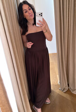 Viveh Petunia Coffee Skirt Dress