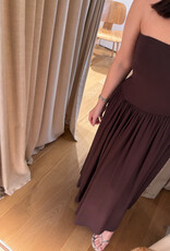 Viveh Petunia Coffee Skirt Dress