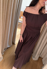 Viveh Petunia Coffee Skirt Dress