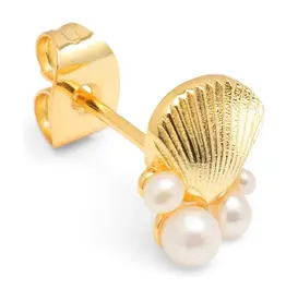 Lulu Bouquet Shell & Pearls Stud Gold