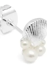 Lulu Bouquet Shell & Pearls Stud Silver