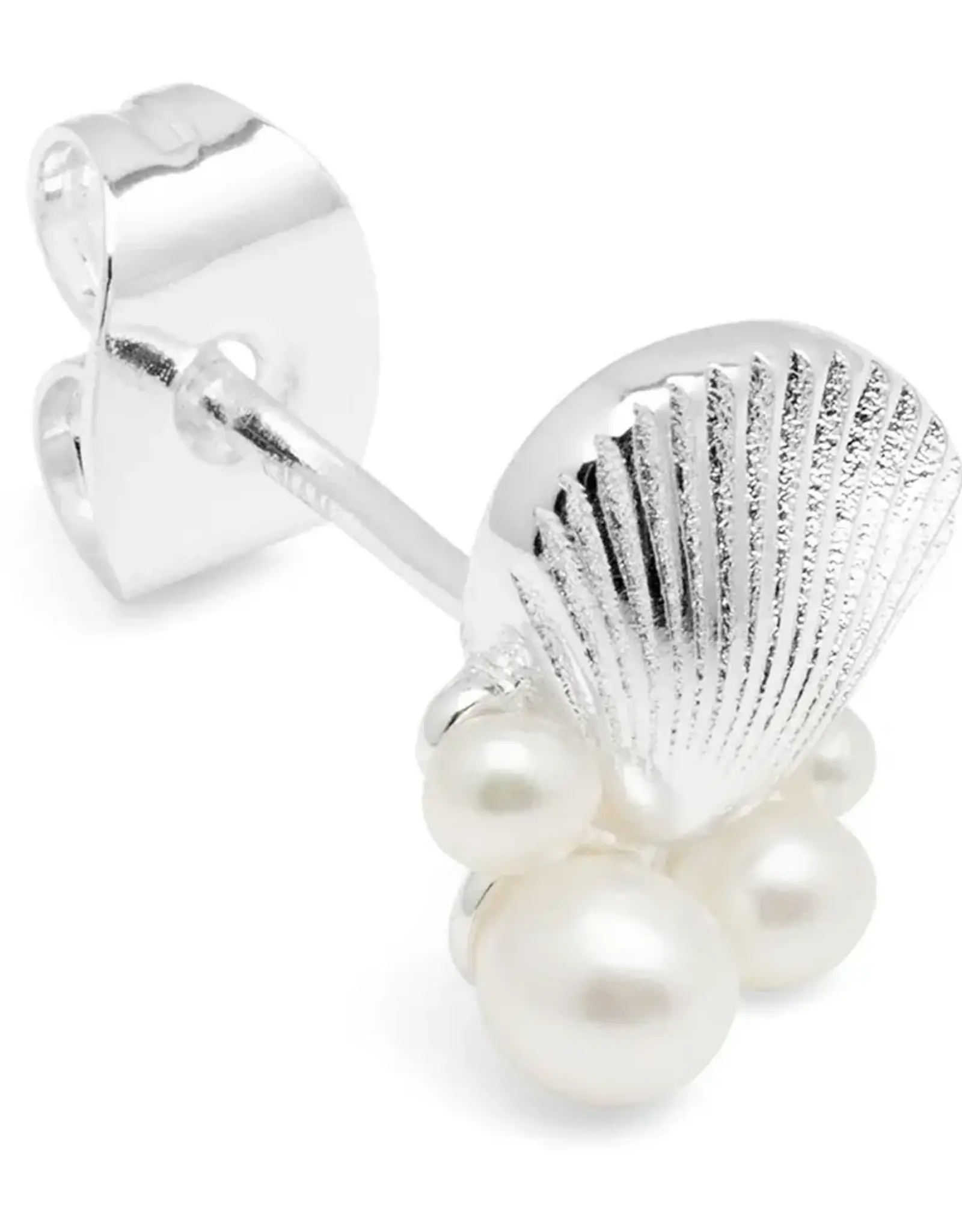 Lulu Bouquet Shell & Pearls Stud Silver