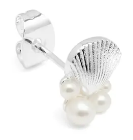Lulu Bouquet Shell & Pearls Stud Silver