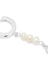 Lulu Beach Shell & Pearls Hoop Silver