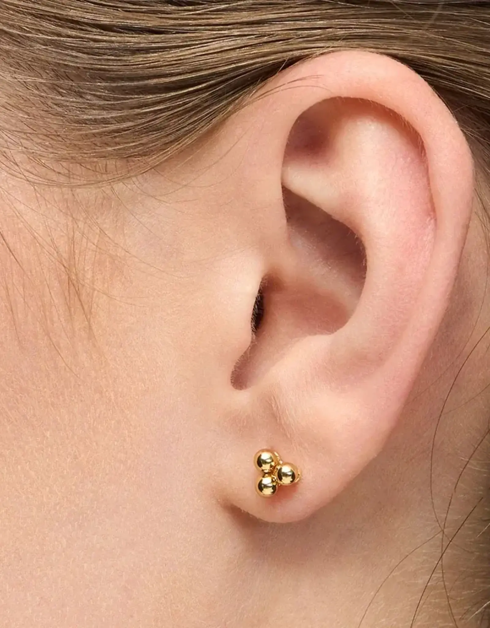 Lulu Trio Dot Stud Gold