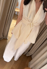 Isabelle Blanche Blouse Belt Ivory