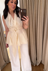 Isabelle Blanche Blouse Belt Ivory