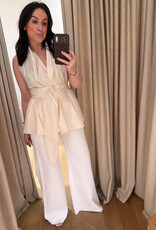 Isabelle Blanche Blouse Belt Ivory
