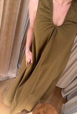 Christian Aks Samantha Cotton Dress Khaki