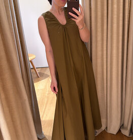 Christian Aks Samantha Cotton Dress Khaki