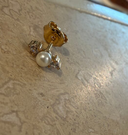 Bobby Rose Perla Stone Stud Gold