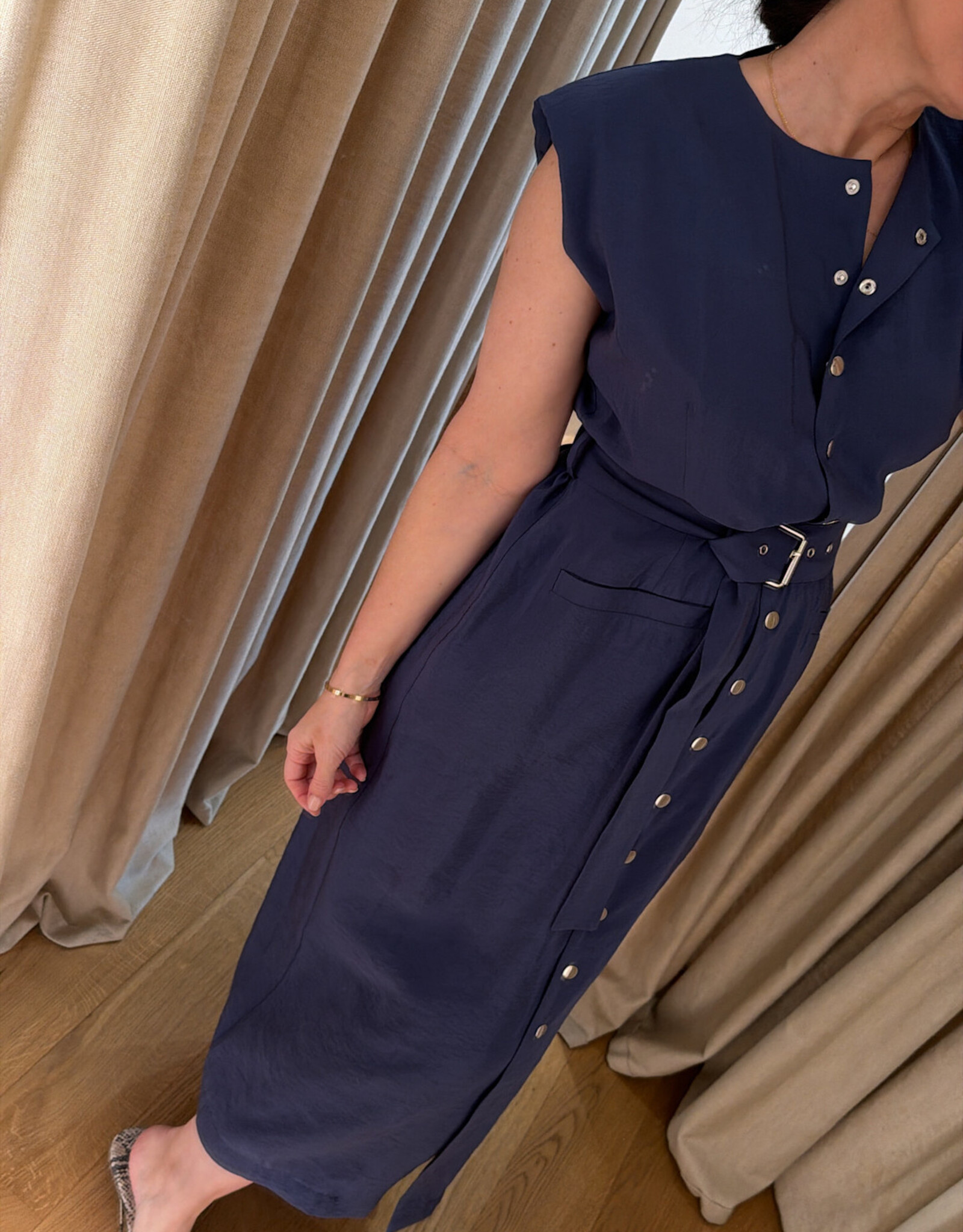 Re/Born Ruth Dress Dark Blue