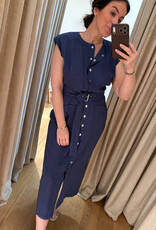 Re/Born Ruth Dress Dark Blue