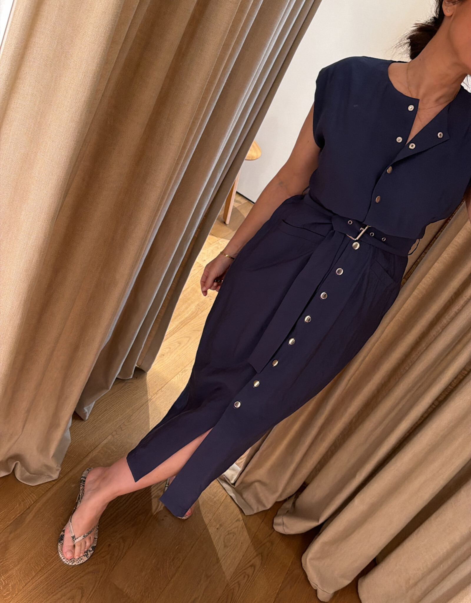 Re/Born Ruth Dress Dark Blue