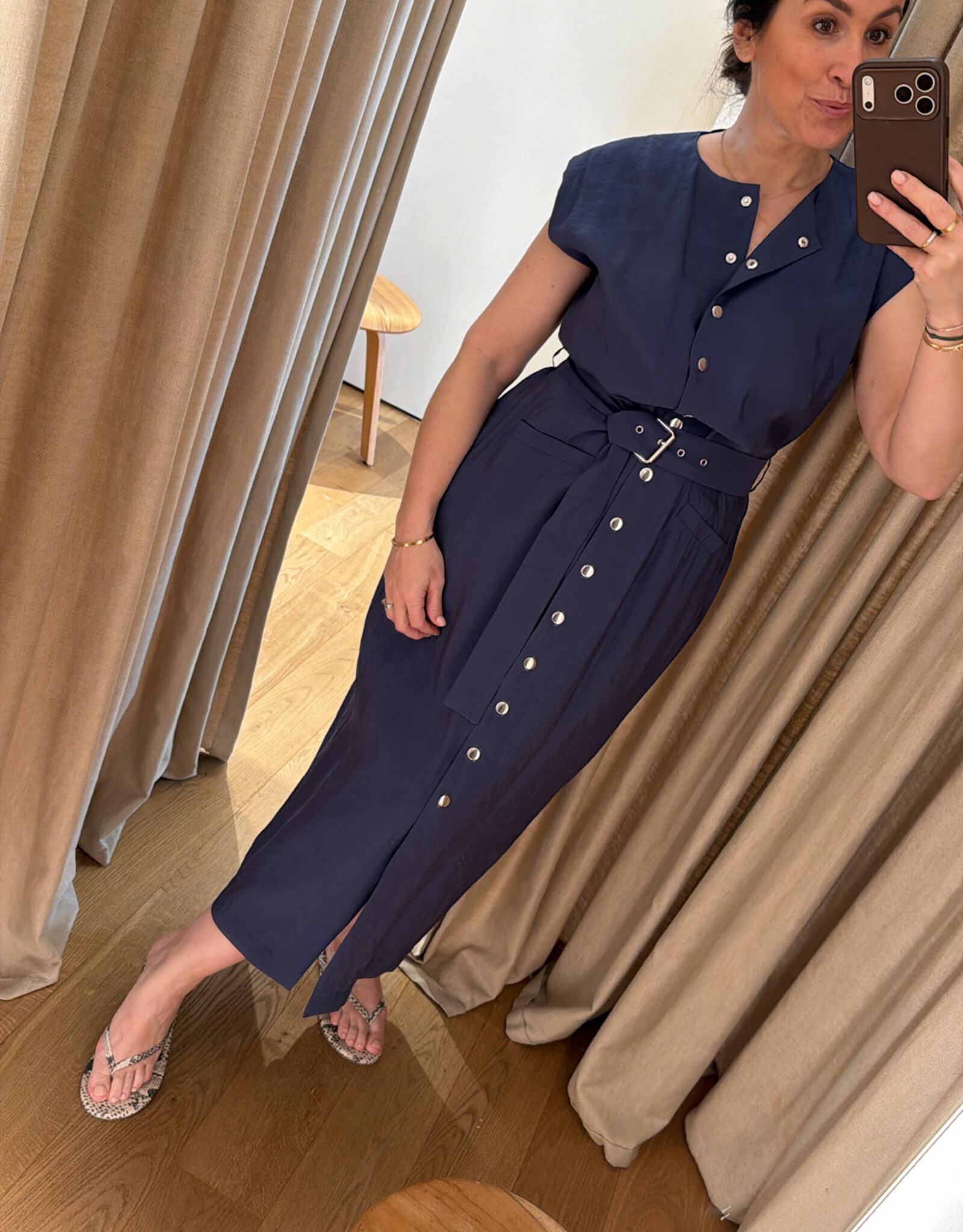 Re/Born Ruth Dress Dark Blue