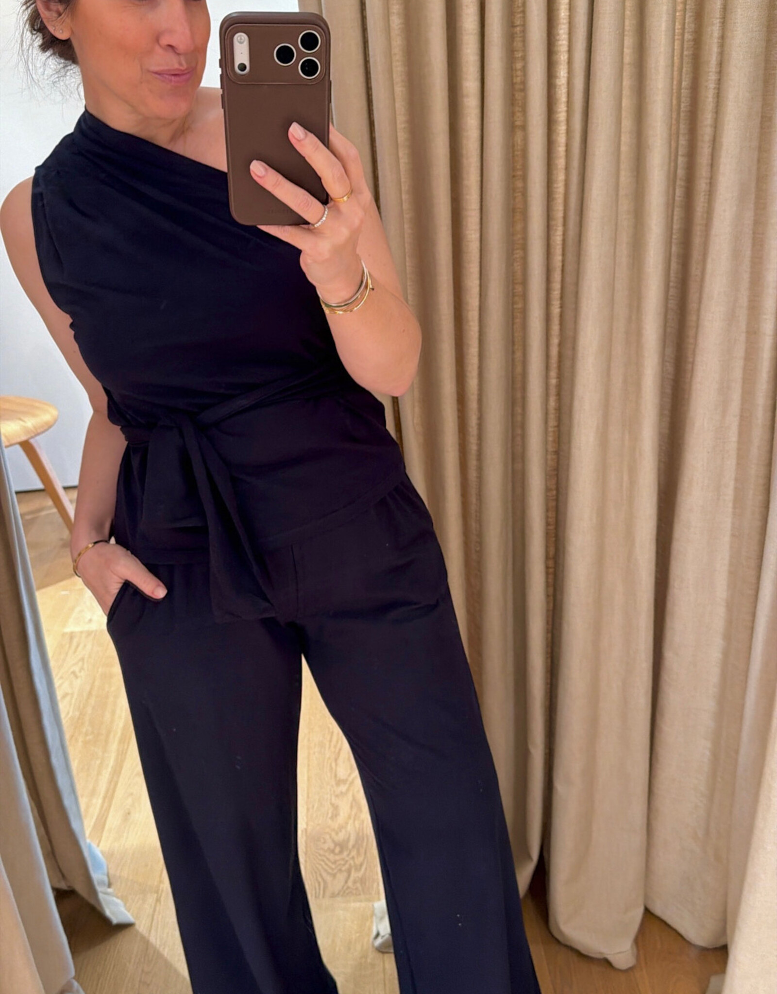 Re/Born Una Top Dark Blue