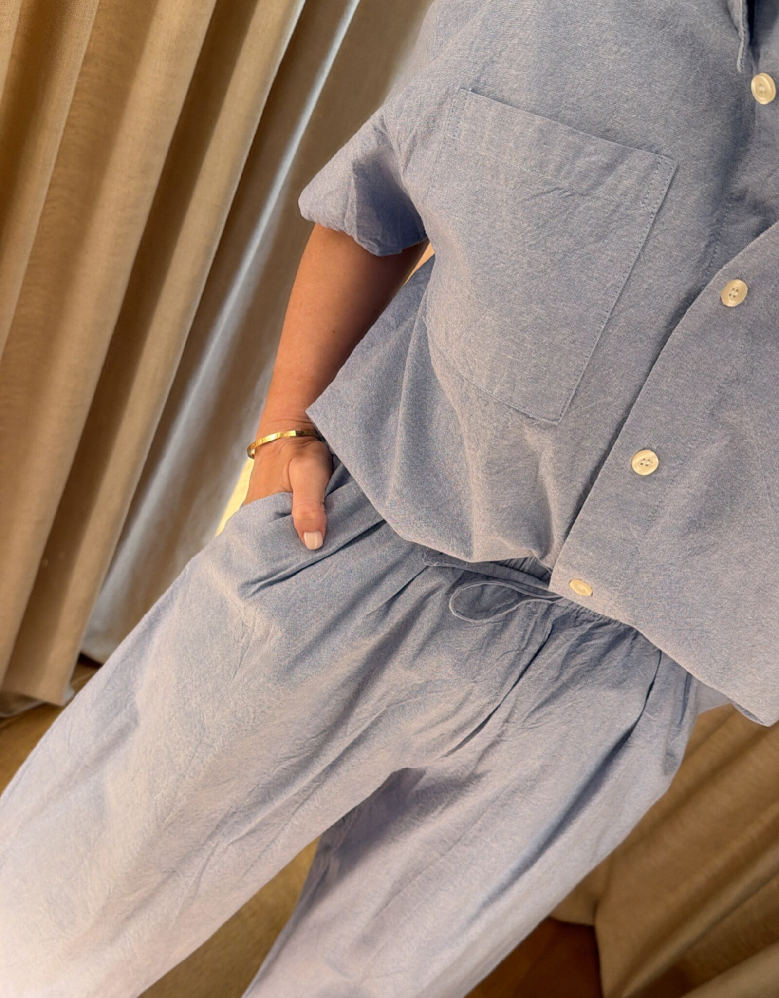 American Vintage Pantalon Balloon Azurin