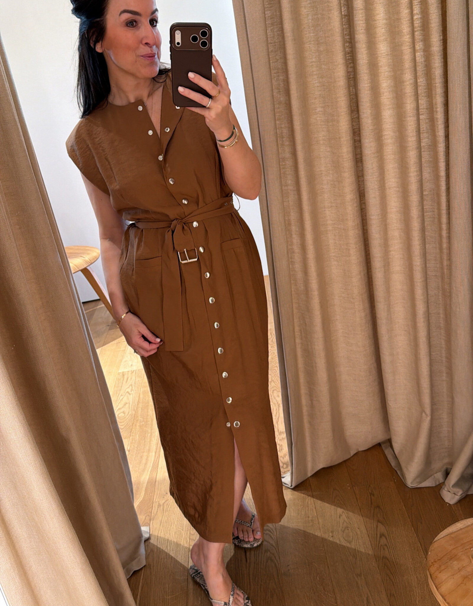 Re/Born Ruth Dress Camel