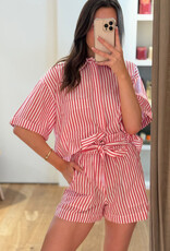 Âme Lilla Shorts Red White Stripes